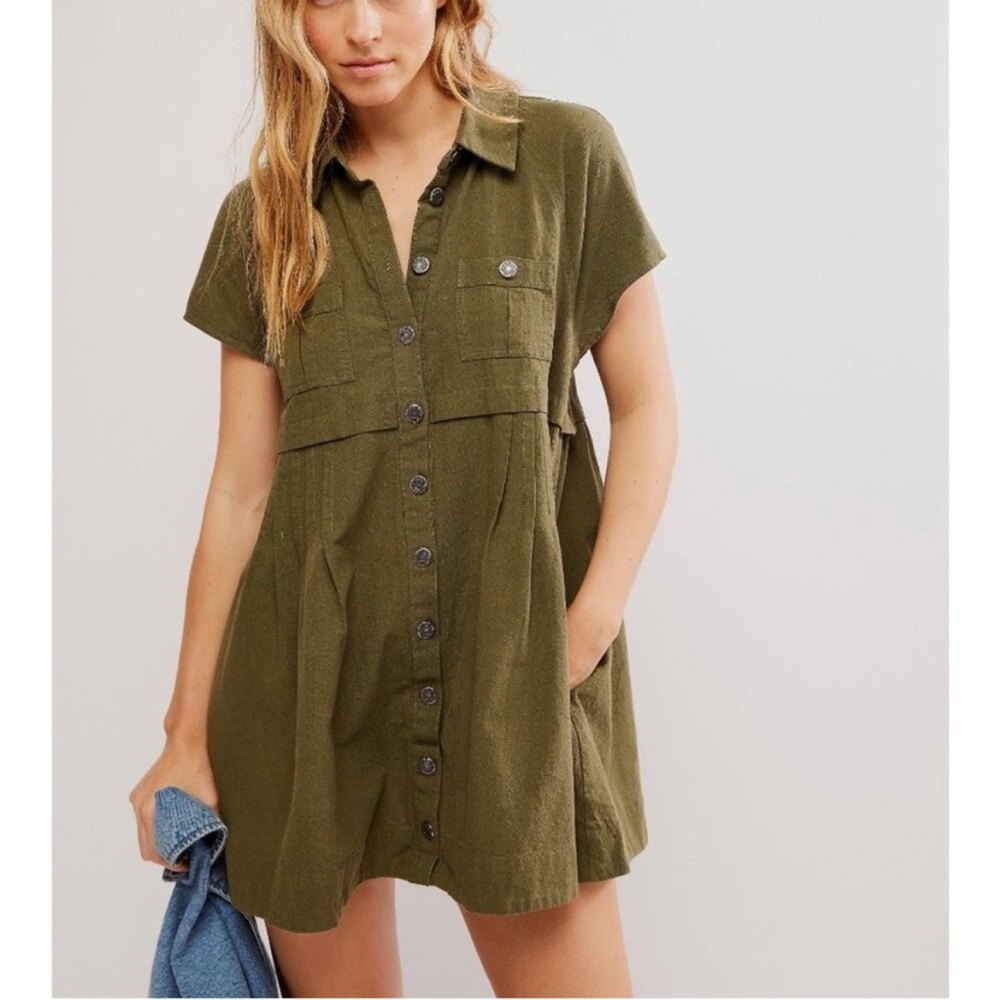 Free People Ronnie Poplin Mini Dress